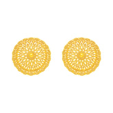 22k Yellow Gold Filigree Medium Earrings with gold weight of 6.95g